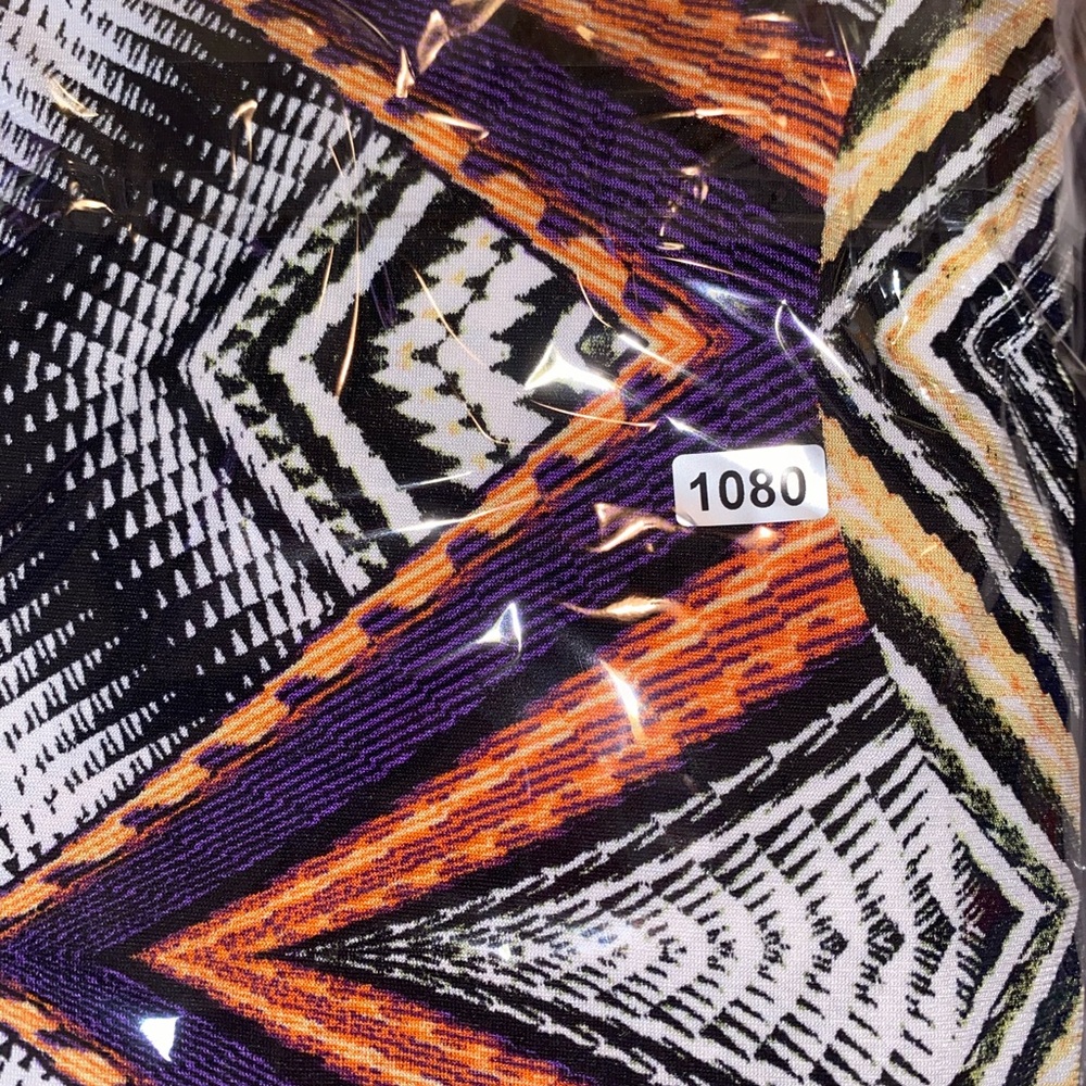 Chico's Multicolor Chevron Maxi Dress in Black, Orange & Purple - Picture 5 of 5